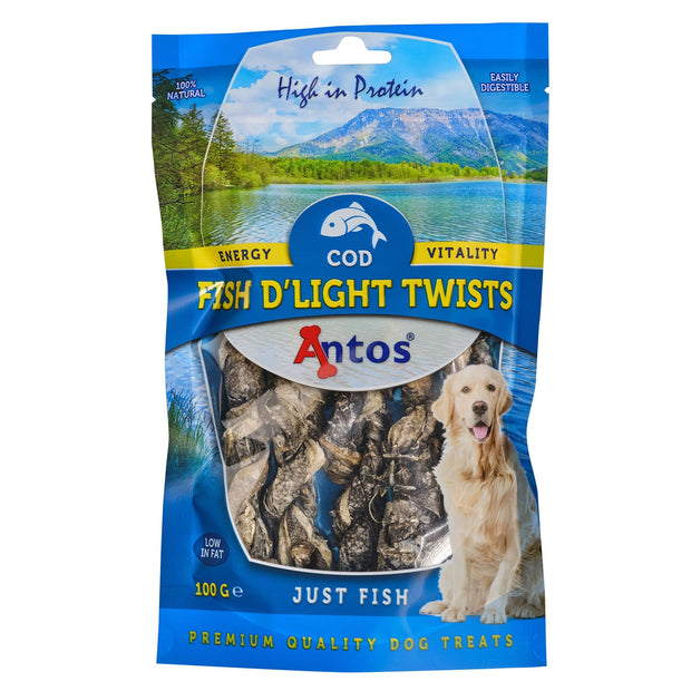 Antos Dog Treat Antos Fish D'Light Cod Twists