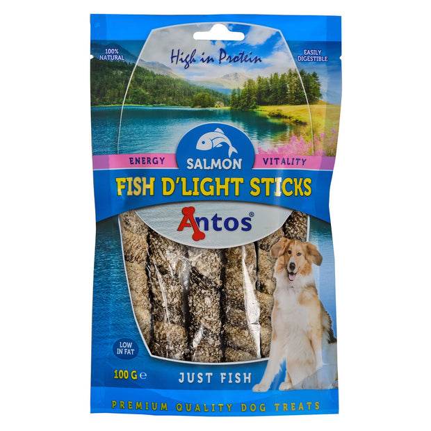 Antos Dog Treat Antos Fish D'Light Salmon Sticks