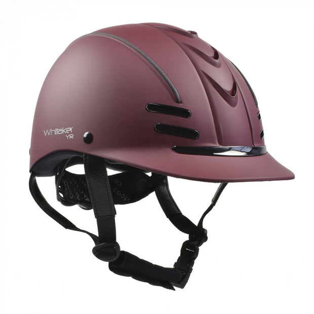 Whitaker Riding Hat 52-56cm Whitaker Club Young Rider Helmet Burgundy/Black