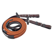 Zilco Reins Brown 19mm Rein Buckle End Orange Grip