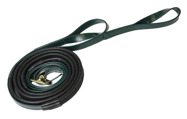 Zilco Reins Green Zilco 16mm Rein Loop End Race Reins with Brass Buckle